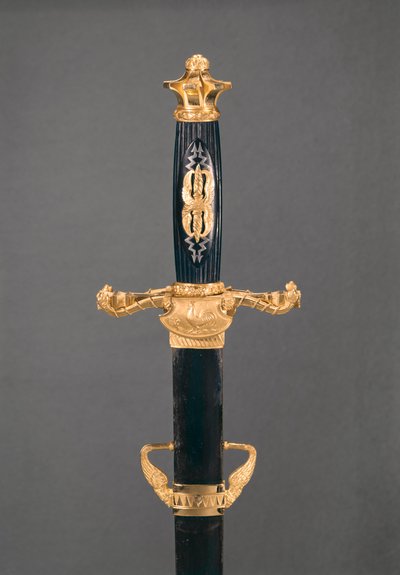 Hilt of a double-edged sword of a general-in-command during the coup d